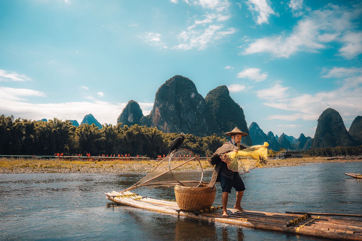 Karst peaks along the Li River, Guilin